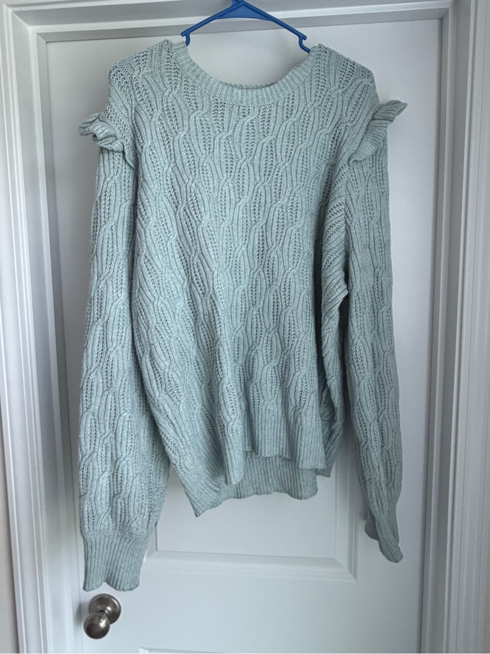 Vine & Love Cable Knit Sweater in Mint